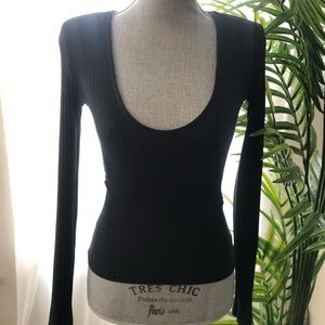 ZARA Long sleeve, black, shoulder padded